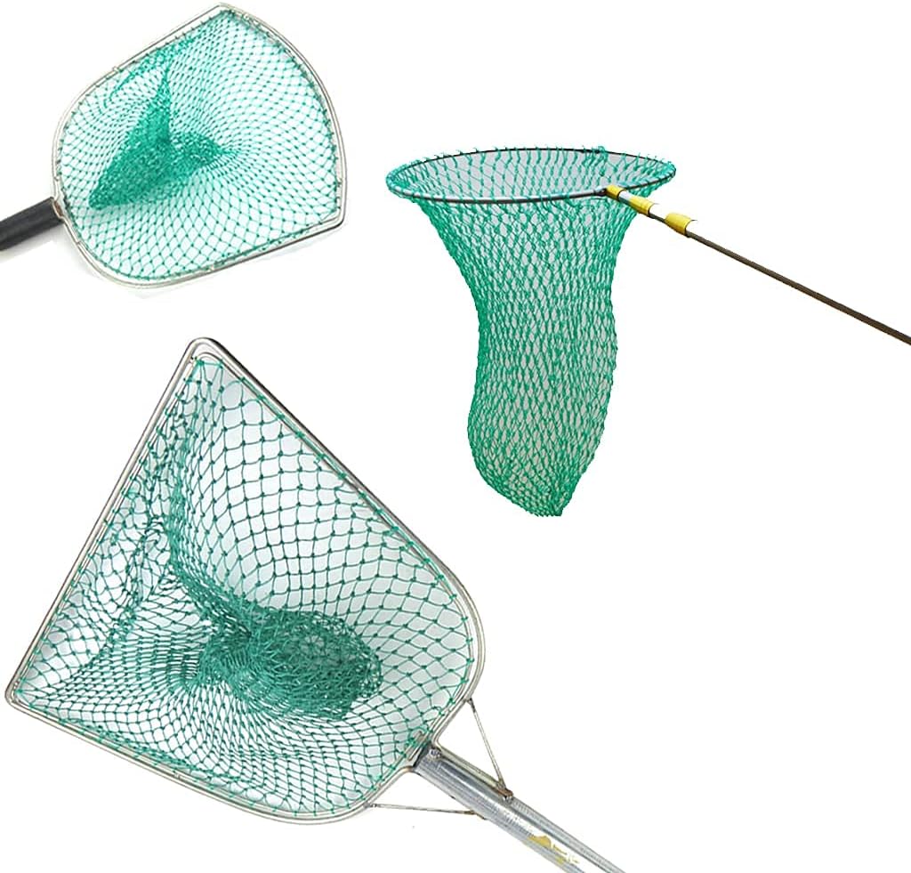 Fishing Net Replacement Netting Fishing Landing Net Replacement Net for Freshwater Saltwater Fishing Green 6 Sizes - Image 3